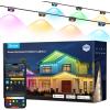 imageGovee Permanent Outdoor Lights 2 100ft RGBIC Outdoor Lights with 72 LED Lights IP67 Waterproof 100 Scene Modes with 40lm White for Outdoor Decorations Works with Alexa Google Assistant WhiteBlack