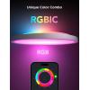 imageGovee Smart Ceiling Light RGBIC LED Ceiling Light Fixture 2400LM Flush Mount Light Fixture DIY Colors Works with Alexa 2200K6500K Ceiling Lights for Bedroom Living Room 12 Inch 1 Pack12 inch  1 pack