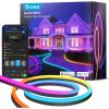 imageGovee Outdoor Neon Rope Lights 328ft RGBIC IP67 Waterproof Christmas Decorations with 64 Scene Modes Music Sync Flexible LED Outdoor Lights Christmas Lights Work with Alexa Google Assistant328ft