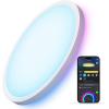 imageGovee Smart Ceiling Light RGBIC LED Ceiling Light Fixture 2400LM Flush Mount Light Fixture DIY Colors Works with Alexa 2200K6500K Ceiling Lights for Bedroom Living Room 12 Inch 1 Pack12 inch  1 pack