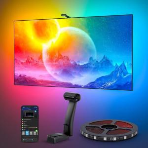 imageGovee Envisual TV Backlight T2 with Dual Cameras 164ft RGBIC WiFi LED Backlights for 7585 inch TVs Double Light Beads for Home Decorations Smart App Control Music Sync164FT for 7585 TV