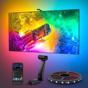 imageGovee Envisual TV Backlight T2 with Dual Cameras 164ft RGBIC WiFi LED Backlights for 7585 inch TVs Double Light Beads for Home Decorations Smart App Control Music Sync118FT for 5565 TV