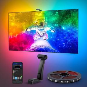 imageGovee Envisual TV Backlight T2 with Dual Cameras 164ft RGBIC WiFi LED Backlights for 7585 inch TVs Double Light Beads for Home Decorations Smart App Control Music Sync21FT for 98100 TV