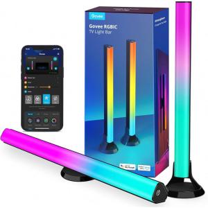 imageGovee RGBIC Light Bars 15 Inches WiFi TV Backlight with Double Light Beads Smart Light Bars with Multiple Placement Options Suitable for 4570 inch TVs Work with Alexa and Google Assistant BlackBlack