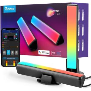 imageGovee Smart LED Light Bars Work with Alexa and Google Assistant RGBICWW WiFi TV Backlights with Scene and Music Modes for Gaming Pictures PC Room Decoration