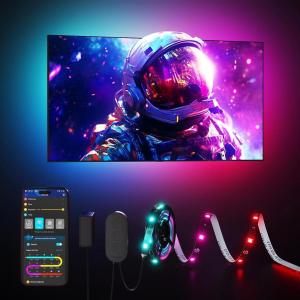 imageGovee TV LED Backlight Strip RGBIC Smart LED Backlight for 4050inch TVs Music Sync WiFi Bluetooth ampamp App Control Works with Alexa ampamp Google Assistant 77 Scene Modes Adapter