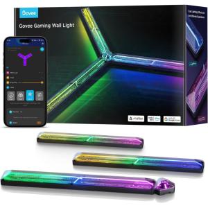 imageGovee x Evangelion Gaming Wall Light RGBIC Glide Wall Light Work with Matter Alexa and Google Assistant DIY Customized LED Wall Lighting Effects and ShapesGaming Light Bar for Gaming Room3Pcs1Connector