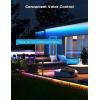 imageGovee Outdoor LED Strip Lights RGBIC with Warm and Cold White 656ft 24G WiFi Smart Outdoor Lights Waterproof Work with Alexa App Control Outdoor Decor for Patio Yard328 ft