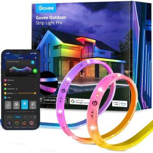 imageGovee Outdoor LED Strip Lights RGBIC with Warm and Cold White 656ft 24G WiFi Smart Outdoor Lights Waterproof Work with Alexa App Control Outdoor Decor for Patio Yard328 ft