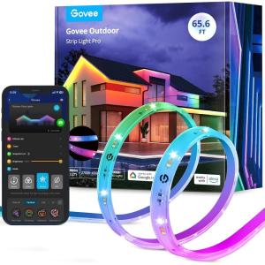 imageGovee Outdoor LED Strip Lights RGBIC with Warm and Cold White 656ft 24G WiFi Smart Outdoor Lights Waterproof Work with Alexa App Control Outdoor Decor for Patio Yard656 ft