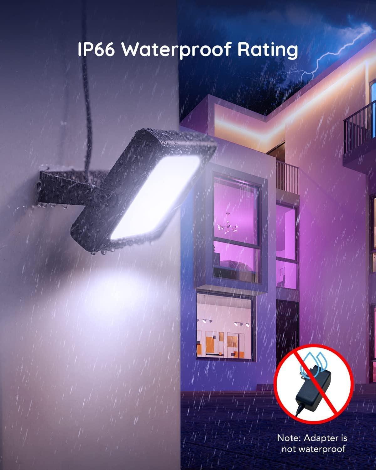 imageGovee Outdoor Lights Flood Lights Uplight 2 in 1 LED Low Voltage Landscape Lighting IP65 Pathway Lights with App Control Garden Yards Holiday Decor Wired 4 Pack2 pack