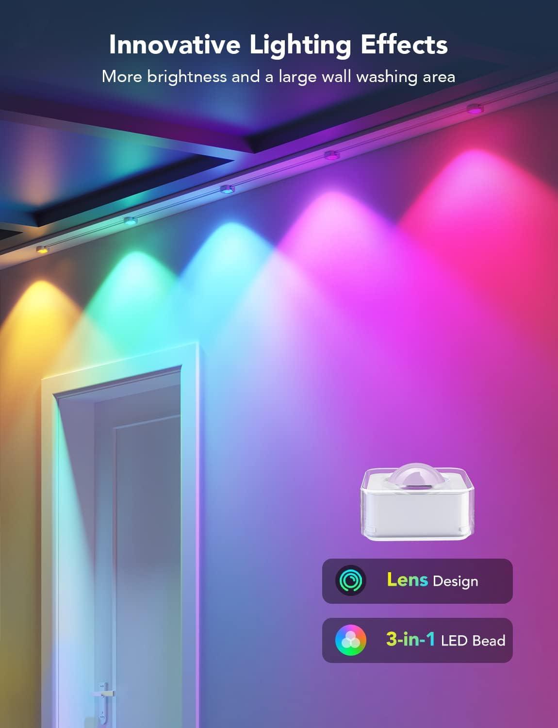 imageGovee Permanent Outdoor Lights Smart RGBIC Outdoor Decor with 75 Scene Modes 100ft with 72 LED Lights IP67 Waterproof for Outdoor Decorations Work with Alexa Google Assistant WhiteWhite