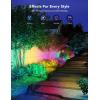 imageGovee Outdoor Lights Flood Lights Uplight 2 in 1 LED Low Voltage Landscape Lighting IP65 Pathway Lights with App Control Garden Yards Holiday Decor Wired 4 Pack2 pack