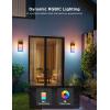 imageGovee Outdoor Wall Light 1500LM Smart RGBIC Porch Lights Outdoor with 45 Scene Modes IP65 Waterproof for Outdoor Decor DIY Lighting Effects Works with Alexa Google Assistant and Matter 2 Pack2