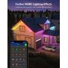 imageGovee Permanent Outdoor Lights Smart RGBIC Outdoor Decor with 75 Scene Modes 100ft with 72 LED Lights IP67 Waterproof for Outdoor Decorations Work with Alexa Google Assistant WhiteBlack