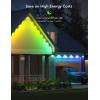 imageGovee Permanent Outdoor Lights Smart RGBIC Outdoor Decor with 75 Scene Modes 100ft with 72 LED Lights IP67 Waterproof for Outdoor Decorations Work with Alexa Google Assistant WhiteBlack
