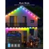 imageGovee Permanent Outdoor Lights Smart RGBIC Outdoor Decor with 75 Scene Modes 100ft with 72 LED Lights IP67 Waterproof for Outdoor Decorations Work with Alexa Google Assistant WhiteBlack