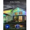 imageGovee Permanent Outdoor Lights Smart RGBIC Outdoor Decor with 75 Scene Modes 100ft with 72 LED Lights IP67 Waterproof for Outdoor Decorations Work with Alexa Google Assistant WhiteBlack