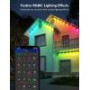 imageGovee Permanent Outdoor Lights Smart RGBIC Outdoor Decor with 75 Scene Modes 100ft with 72 LED Lights IP67 Waterproof for Outdoor Decorations Work with Alexa Google Assistant WhiteBlack