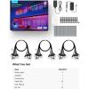 imageGovee Smart Outdoor String Lights 2 144ft RGBIC Outdoor Lights with Dimmable Warm White LED Bulbs for Valentines Day Scene Modes for Patio Backyard IP65 Waterproof Works with Alexa App Control144ft