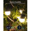 imageGovee Smart Outdoor String Lights 2 144ft RGBIC Outdoor Lights with Dimmable Warm White LED Bulbs for Valentines Day Scene Modes for Patio Backyard IP65 Waterproof Works with Alexa App Control48ft
