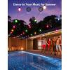 imageGovee Smart Outdoor String Lights H7015 48ft RGBIC Outdoor Lights with 15 Dimmable LED Bulbs IP65 Waterproof Color Changing Warm White Lights with 47 Scene Modes Works with Alexa App Control48ft
