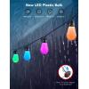 imageGovee Smart Outdoor String Lights H7015 48ft RGBIC Outdoor Lights with 15 Dimmable LED Bulbs IP65 Waterproof Color Changing Warm White Lights with 47 Scene Modes Works with Alexa App Control48ft