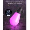 imageGovee Smart Outdoor String Lights H7021 RGBIC Warm White 96ft 2 Ropes of 48ft LED Bulbs for Valentines Day Gifts WiFi Patio Lights Work with Alexa Google APP Control IP65 Waterproof96ft