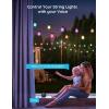 imageGovee Smart Outdoor String Lights H7021 RGBIC Warm White 96ft 2 Ropes of 48ft LED Bulbs for Valentines Day Gifts WiFi Patio Lights Work with Alexa Google APP Control IP65 Waterproof96ft