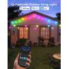 imageGovee Smart Outdoor String Lights H7021 RGBIC Warm White 96ft 2 Ropes of 48ft LED Bulbs for Valentines Day Gifts WiFi Patio Lights Work with Alexa Google APP Control IP65 Waterproof96ft
