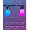 imageGovee Smart Outdoor String Lights H7021 RGBIC Warm White 96ft 2 Ropes of 48ft LED Bulbs for Valentines Day Gifts WiFi Patio Lights Work with Alexa Google APP Control IP65 Waterproof96ft