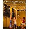 imageGovee Smart Outdoor String Lights H7021 RGBIC Warm White 96ft 2 Ropes of 48ft LED Bulbs for Valentines Day Gifts WiFi Patio Lights Work with Alexa Google APP Control IP65 Waterproof96ft