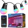imageGovee Smart Outdoor String Lights 2 144ft RGBIC Outdoor Lights with Dimmable Warm White LED Bulbs for Valentines Day Scene Modes for Patio Backyard IP65 Waterproof Works with Alexa App Control96ft
