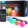imageGovee Smart Outdoor String Lights H7015 48ft RGBIC Outdoor Lights with 15 Dimmable LED Bulbs IP65 Waterproof Color Changing Warm White Lights with 47 Scene Modes Works with Alexa App Control96ft