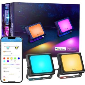 imageGovee Outdoor Lights Flood Lights Uplight 2 in 1 LED Low Voltage Landscape Lighting IP65 Pathway Lights with App Control Garden Yards Holiday Decor Wired 4 Pack2 pack