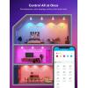 imageGovee Smart Recessed Lighting 6 Inch WiFi Bluetooth Direct Connect RGBWW LED Downlight 65 Scene Mode LED Can Lights Work with Alexa ampamp Google Assistant with Junction Box 1100 Lumen 4 Pack4 Inch