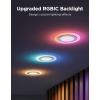imageGovee Smart Recessed Lighting 6 inch RGBIC LED Retrofit Recessed Light Compitable with Matter and Alexa 2700K6500K Dimmable 1100LM Canless Downlight with Junction Box for Bedroom 4 Pack4 Inch