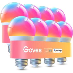 imageGovee LED Smart Light Bulbs 1000LM Color Changing Light Bulb WiFi ampamp Bluetooth Light Bulbs Work with Alexa and Google Assistant Dimmable RGBWW A19 75W Equivalent Smart Bulbs 2 Pack8