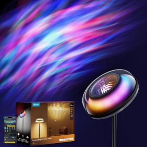 imageGovee Uplighter Floor Lamp for Living Room RGBIC Ripple Projector Smart Floor Lamp for Bedroom Works with Matter 215 ft Light Area LED Modern Corner Floor Light Warm Cool White Standing Lamp