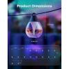 imageGovee Outdoor Clear Bulb String Lights 48ft RGBWIC Outdoor Lights with 15 Dimmable Warm White LED Bulbs 111 Scene Modes for Patio Backyard IP67 Waterproof Works with Alexa Google ampamp Matter48ft