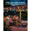 imageGovee Outdoor Clear Bulb String Lights 48ft RGBWIC Outdoor Lights with 15 Dimmable Warm White LED Bulbs 111 Scene Modes for Patio Backyard IP67 Waterproof Works with Alexa Google ampamp Matter96ft