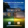 imageGovee Outdoor Lamp Post Lights 2000LM High White Brightness with 6 Zones RGBIC Lighting Effect for Outdoor Decor Double Sensor Integrated IP66 Waterproof Work with Alexa Google Assistant Matter