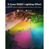 imageGovee Outdoor Lamp Post Lights 2000LM High White Brightness with 6 Zones RGBIC Lighting Effect for Outdoor Decor Double Sensor Integrated IP66 Waterproof Work with Alexa Google Assistant Matter
