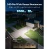 imageGovee Outdoor Lamp Post Lights 2000LM High White Brightness with 6 Zones RGBIC Lighting Effect for Outdoor Decor Double Sensor Integrated IP66 Waterproof Work with Alexa Google Assistant Matter