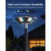 imageGovee Outdoor Lamp Post Lights 2000LM High White Brightness with 6 Zones RGBIC Lighting Effect for Outdoor Decor Double Sensor Integrated IP66 Waterproof Work with Alexa Google Assistant Matter