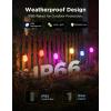 imageGovee Outdoor S14 Bulb String Lights 2 96ft Smart RGBIC Warm White Patio Lights with 30 LED Bulbs 111 Scene Modes for Outdoor Decor Works with Alexa Google Matter APP Control IP66 Waterproof96ft