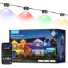 imageGovee Permanent Outdoor Lights Pro 200ft with 120 RGBIC LED Lights for Daily and Accent Lighting 75 Scene Modes for Outdoor Decor IP67 Waterproof Works with Alexa Google Assistant Matter WhiteBlack