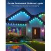 imageGovee Permanent Outdoor Lights Pro 200ft with 120 RGBIC LED Lights for Daily and Accent Lighting 75 Scene Modes for Outdoor Decor IP67 Waterproof Works with Alexa Google Assistant Matter WhiteWhite