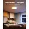 imageGovee Smart Ceiling Light RGBIC LED Square Ceiling Light Fixture Works with Matter 2400LM Flush Mount Light Fixture DIY Colors 2700K6500K Dimmable for Bedroom Living Room 12 Inch 1 Pack