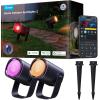 imageGovee Outdoor Spot Lights 2 IP67 Waterproof Spotlights Landscape Lights Work with Matter Alexa and Google Assistant RGBWIC Color Changing Light for Outdoor Decor Patio Decorations 4 Pack2 pack